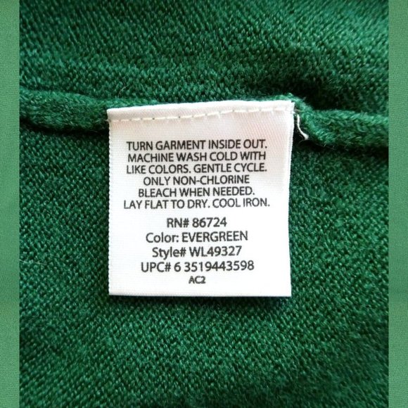 White Stag Green V Neck Sweater XXL - Picture 8 of 8